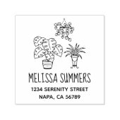 Houseplants Hobby Address セルフインキングスタンプ (デザイン)