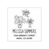 Houseplants Hobby Address ラバースタンプ (インプリント)