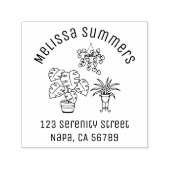 Houseplants Hobby Arch Address セルフインキングスタンプ (デザイン)