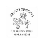 Houseplants Hobby Arch Address ラバースタンプ (インプリント)