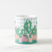 Houseplants Personalised Name Mug コーヒーマグカップ (中央)