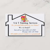 House's 絵画 Services Business Cardテンプレート 名刺 (正面)