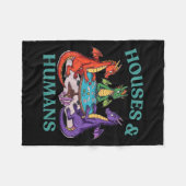 Houses And Humans Dragon Tabletop Rpg Fantasy Paro フリースブランケット (正面(横))