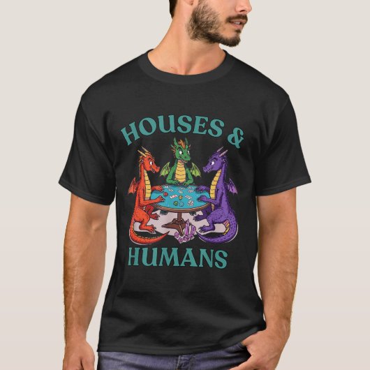 Houses And Humans Dragon Tabletop Rpg Fantasy Paro Tシャツ (正面)