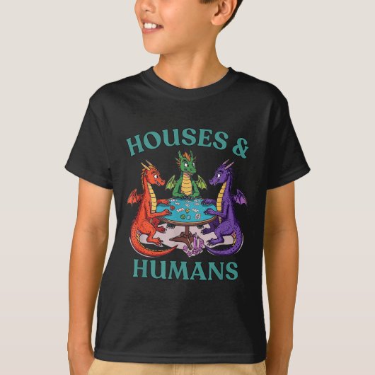 Houses And Humans Dragon Tabletop Rpg Fantasy Paro Tシャツ (正面)
