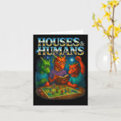 Houses And Humans Funny Gaming Rpg Gamers Men Wome カード (黄色い花)