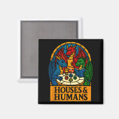 Houses And Humans Funny Rpg Nerdy Gamers Men Women マグネット (正面/裏面)