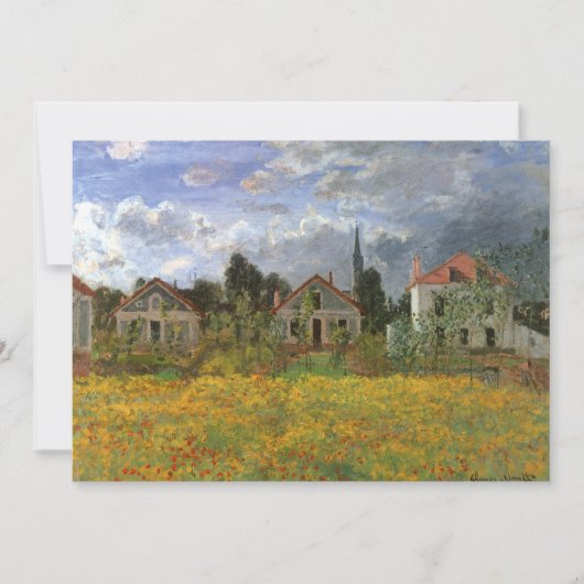 Houses at Argenteuil by Claude Monet,ヴィンテージ・アート (正面)