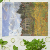 Houses at Argenteuil by Claude Monet,ヴィンテージ・アート キッチンタオル (折り畳み)