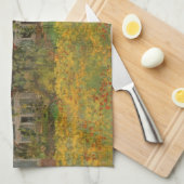 Houses at Argenteuil by Claude Monet,ヴィンテージ・アート キッチンタオル (四つ折り)