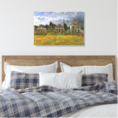 Houses at Argenteuil by Claude Monet,ヴィンテージ・アート キャンバスプリント (インサイチュ (寝室))