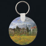 Houses at Argenteuil by Claude Monet,ヴィンテージ・アート キーホルダー<br><div class="desc">Claude MonetのArgenteuil (1873)の家はヴィンテージの印象派の美術素晴らし建築絵画建築だ。フランスのアルゼンテウイルの小さな村で曇った日に、フローラの春の牧草地に咲く花。住宅街の隣に並ぶ農家。アーティストについて：クロード・モネは印象派の運動の創始者であフランスのり、彼の絵画の大半は絵画、（野外で）スタイルの印象派の風景を楽しむことができる。</div>