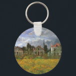 Houses at Argenteuil by Claude Monet,ヴィンテージ・アート キーホルダー<br><div class="desc">Claude MonetのArgenteuil (1873)の家はヴィンテージの印象派の美術素晴らし建築絵画建築だ。フランスのアルゼンテウイルの小さな村で曇った日に、フローラの春の牧草地に咲く花。住宅街の隣に並ぶ農家。アーティストについて：クロード・モネは印象派の運動の創始者であフランスのり、彼の絵画の大半は絵画、（野外で）スタイルの印象派の風景を楽しむことができる。</div>