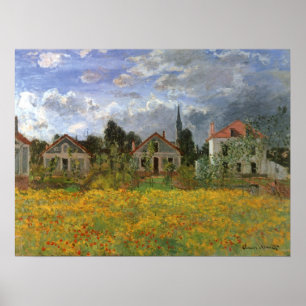 Houses at Argenteuil by Claude Monet,ヴィンテージ・アート ポスター