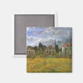 Houses at Argenteuil by Claude Monet,ヴィンテージ・アート マグネット (正面/裏面)