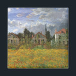 Houses at Argenteuil by Claude Monet,ヴィンテージ・アート マグネット<br><div class="desc">Claude MonetのArgenteuil (1873)の家はヴィンテージの印象派の美術素晴らし建築絵画建築だ。フランスのアルゼンテウイルの小さな村で曇った日に、フローラの春の牧草地に咲く花。住宅街の隣に並ぶ農家。アーティストについて：クロード・モネは印象派の運動の創始者であフランスのり、彼の絵画の大半は絵画、（野外で）スタイルの印象派の風景を楽しむことができる。</div>