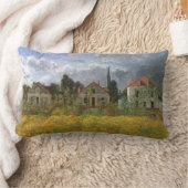 Houses at Argenteuil by Claude Monet,ヴィンテージ・アート ランバークッション (ブランケット)