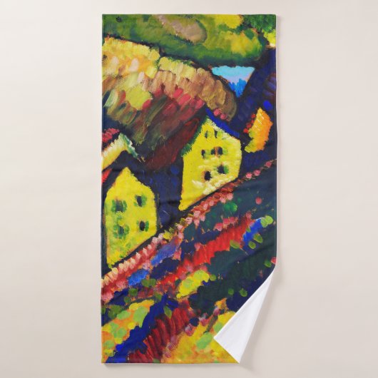 Houses at Murnau, Wassily Kandinsky バスタオル (バスタオル)