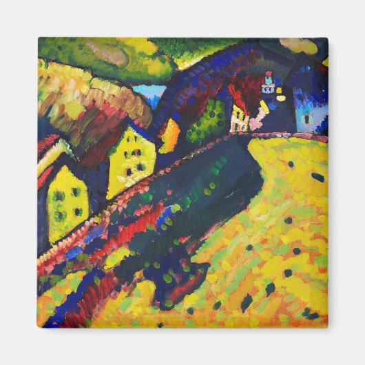 Houses at Murnau, Wassily Kandinsky マグネット (正面)