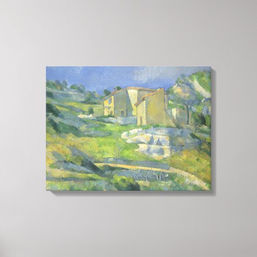 Houses in Provence by Paulセザンヌ,ヴィンテージアート キャンバスプリント (正面)