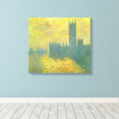 Houses of Parliament, Stormy Sky by Claude Monet キャンバスプリント (インサイチュ (ウッドフロア))