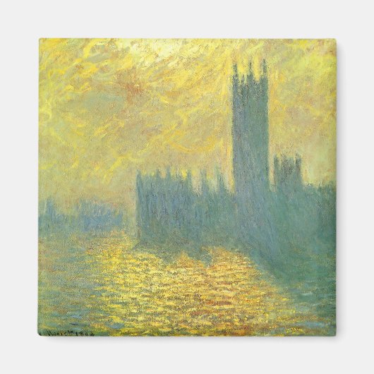 Houses of Parliament, Stormy Sky by Claude Monet マグネット (正面)