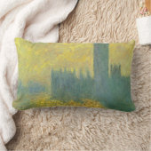 Houses of Parliament, Stormy Sky by Claude Monet ランバークッション (ブランケット)
