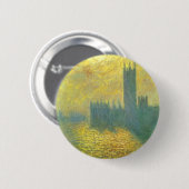 Houses of Parliament, Stormy Sky by Claude Monet 缶バッジ (正面&裏面)