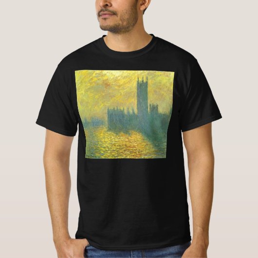 Houses of Parliament, Stormy Sky by Claude Monet Tシャツ (正面)
