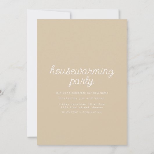 Housewarming Boho Floral Wallpaper Party Invite 招待状 (正面)