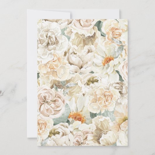 Housewarming Boho Floral Wallpaper Party Invite 招待状 (裏面)