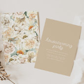 Housewarming Boho Floral Wallpaper Party Invite 招待状