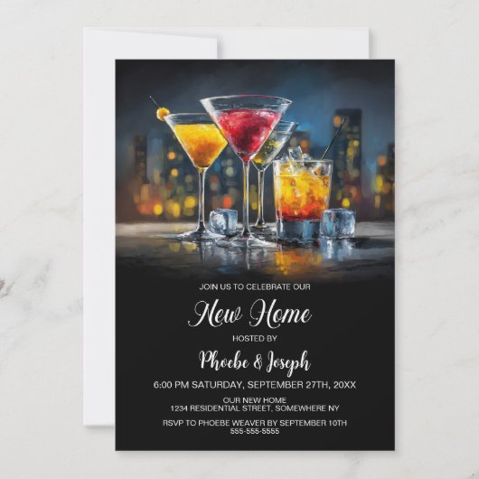 Housewarming Cocktail Party 招待状 (正面)