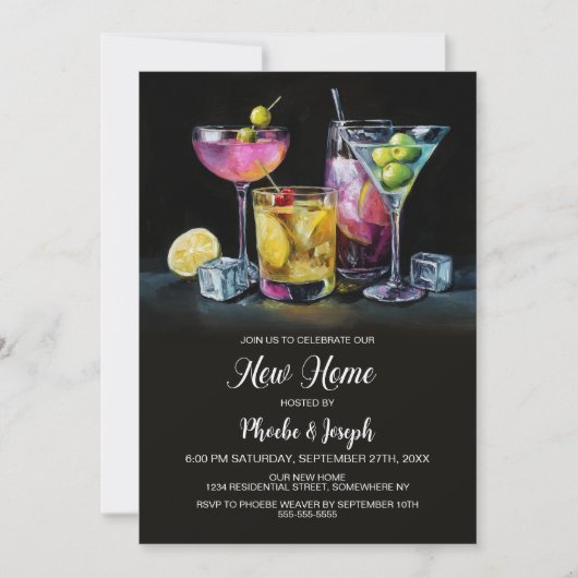 Housewarming Cocktail Party 招待状 (正面)
