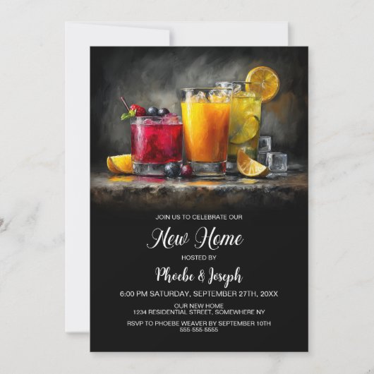Housewarming Cocktail Party 招待状 (正面)