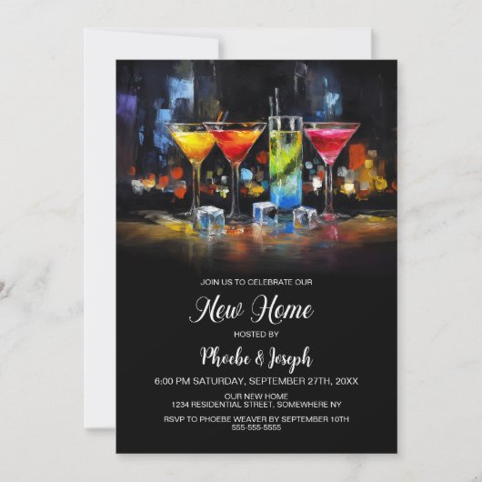 Housewarming Cocktail Party 招待状 (正面)