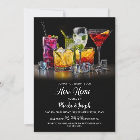 Housewarming Cocktail Party 招待状 (正面)