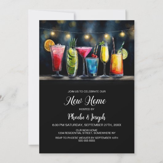 Housewarming Cocktail Party 招待状 (正面)
