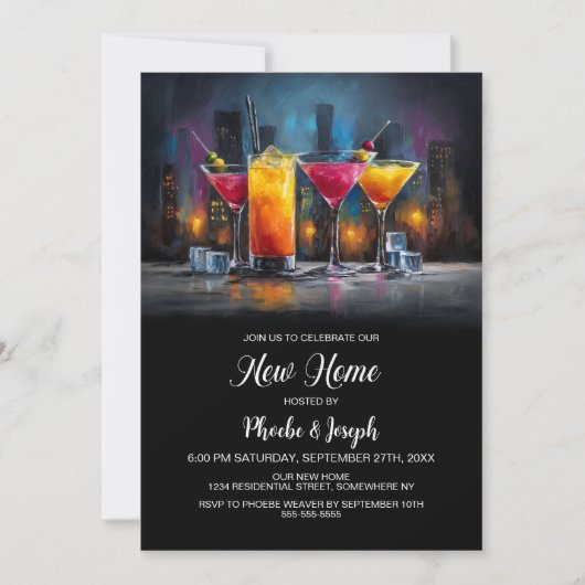 Housewarming Cocktail Party 招待状 (正面)