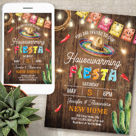 Housewarming Fiesta Party New Home 招待状