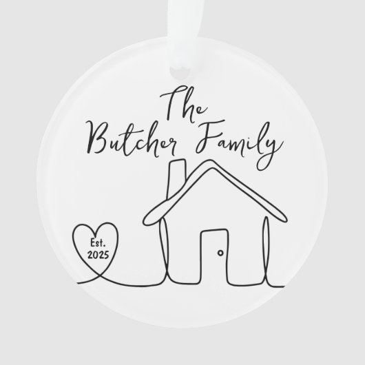 Housewarming gift, New Home, Personalized Gift オーナメント (正面)
