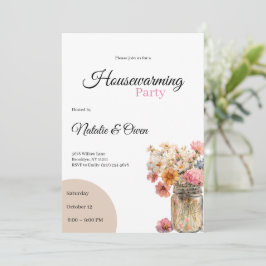 Housewarming Invitation • Floral New Home Party 招待状