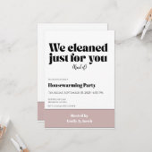 Housewarming Invitation • Funny New Home Party Inv カード (正面/裏面インサイチュ)