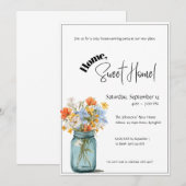 Housewarming Invitation • Home Sweet Home Floral 招待状 (正面/裏面)