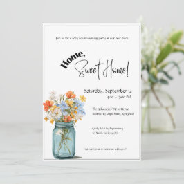 Housewarming Invitation • Home Sweet Home Floral 招待状