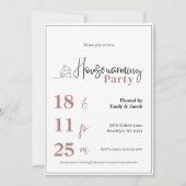 Housewarming Invitation • Modern New Home Party In 招待状 (正面)