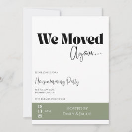 Housewarming Invitation • We Moved New Home Party カード