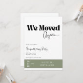 Housewarming Invitation • We Moved New Home Party  カード (正面/裏面インサイチュ)