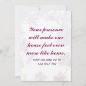 Housewarming Invitations  招待状 (裏面)