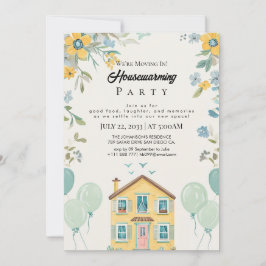 Housewarming Party Invitation Floral New Home Cele 招待状